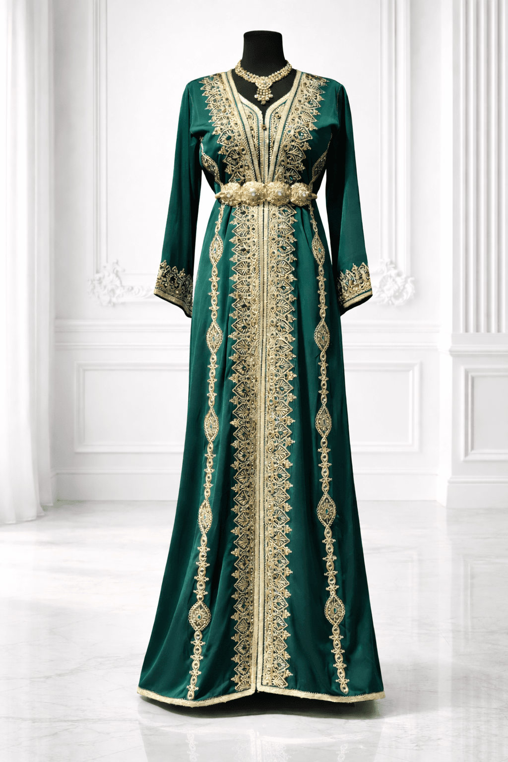 Takchita émeraude et or