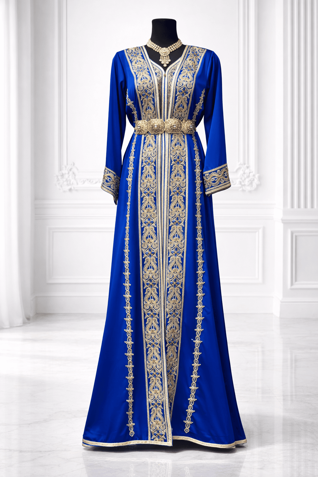 Takchita bleu royal et or